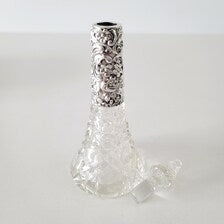 Edwardian 1905 Sterling Silver & Cut Crystal Perfume Bottle – Birmingham William Devenport No:SS066