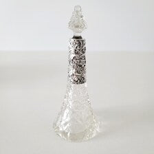 Edwardian 1905 Sterling Silver & Cut Crystal Perfume Bottle – Birmingham William Devenport No:SS066