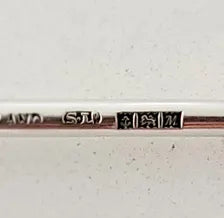 Art Deco Enamel Sterling Silver Demitasse Spoons - Birmingham 1935/36 - Set of 6. No.SS049