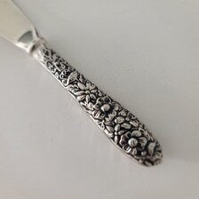 Godinger Silver Plated Butter Knives Set: Vintage Floral Victorian Revival, Gift Box. No.DS033