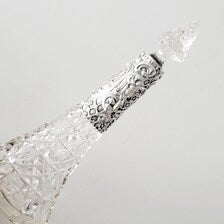 Edwardian 1905 Sterling Silver & Cut Crystal Perfume Bottle – Birmingham William Devenport No:SS066