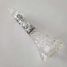 Edwardian 1905 Sterling Silver & Cut Crystal Perfume Bottle – Birmingham William Devenport No:SS066