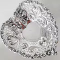 Famous American brand Gorham 925 sterling silver heart-shaped plate | circa 1920s hollow relief bowl | three-legged tray | No:SS069