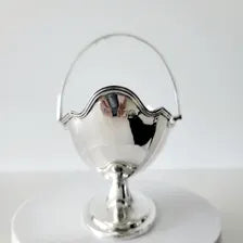 Antique Sterling Silver Candy Basket: London 1902 Hallmarked Victorian Silverware. No.SS082
