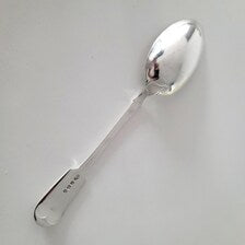 1916 Elkington & Co. Sterling Silver Spoons: George V Fiddle Pattern, Set of 6. No.SS070