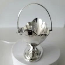Antique Sterling Silver Candy Basket: London 1902 Hallmarked Victorian Silverware. No.SS082