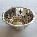 Art Nouveau Silver Plated Bowl: Embossed Floral Design, Made in England. No.DS035