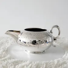 Vintage Sheffield Silver Plate Tea Coffee Set: James Dixon & Sons, Floral Engraved, 1930s. No.DS037