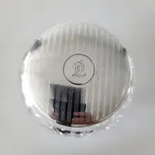 Vintage Sterling Silver & Cut Crystal Vanity Jar: Art Deco Powder Jar No.SS090