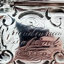 Antique Sterling Silver Cream Jug: 1808 George III London, Hand-Engraved Floral No.SS095