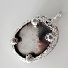 Antique Sterling Silver Cream Jug: 1808 George III London, Hand-Engraved Floral No.SS095