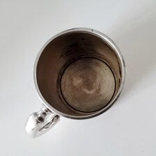 19th Century Sterling Silver Baby Cup: Whiting Mfg. Floral Engraving, 1883. No.SS086