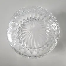 Vintage Birks Sterling Silver & Cut Crystal Vanity Jar: Art Deco Powder Jar No.SS089