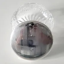 Vintage Birks Sterling Silver & Cut Crystal Vanity Jar: Art Deco Powder Jar No.SS089