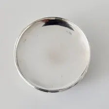 Vintage Sterling Silver & Cut Crystal Vanity Jar: Art Deco Powder Jar No.SS090