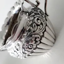 Antique Sterling Silver Sugar Bowl: Edwardian Repoussé Floral Design, Birmingham 1901 No.SS096