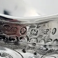 Victorian Sterling Silver Cream Jug: Rococo Floral Repoussé, Birmingham 1889 No.SS098