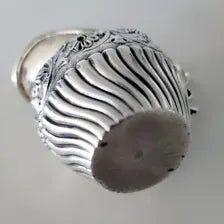 Victorian Sterling Silver Cream Jug: Rococo Floral Repoussé, Birmingham 1889 No.SS098