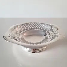 Antique 1911 Joseph Cook Ltd Sterling Silver Pierced Bon Bon Dish, Birmingham Hallmarked, Early George V, Edwardian Style, 183g  No.SS083