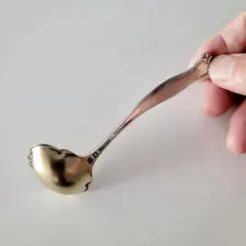 Watson Sterling Silver Sauce/Jam Ladle with Gilt Bowl, Rococo & Edwardian Pattern, ca. 1910s  No.SS109