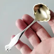 Watson Sterling Silver Sauce/Jam Ladle with Gilt Bowl, Rococo & Edwardian Pattern, ca. 1910s  No.SS109