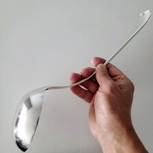 Victorian 1896 Large Sterling Silver Soup Ladle, Martin Hall & Co. Sheffield, Heavy 283g Antique Tableware ,length:33.7cm  No.SS112