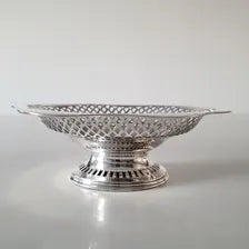 Antique 1911 Joseph Cook Ltd Sterling Silver Pierced Bon Bon Dish, Birmingham Hallmarked, Early George V, Edwardian Style, 183g  No.SS083