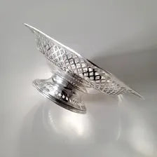 Antique 1911 Joseph Cook Ltd Sterling Silver Pierced Bon Bon Dish, Birmingham Hallmarked, Early George V, Edwardian Style, 183g  No.SS083