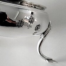 Georgian 1792 London Sterling Silver Salt Cellars, Pair by Peter & Ann Bateman, Gilt Interior, 88g  No.SS103