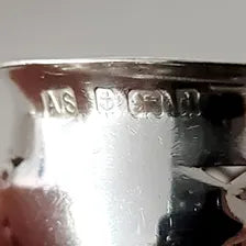 Antique Sterling Silver Napkin Rings, Pair, Birmingham 1903, A.S Maker, Pierced Lattice Design, 42g  No.SS105