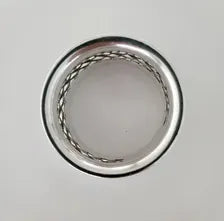 Antique Sterling Silver Napkin Rings, Pair, Birmingham 1903, A.S Maker, Pierced Lattice Design, 42g  No.SS105