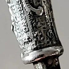 1926 Birmingham Sterling Silver Grape Scissors – Rare Reversed Lion Passant Hallmark, Grape & Vine Pattern  No.SS107