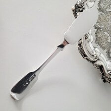 Savage Lyman & Co Montreal Sterling Silver Butter Knife, Bright-Cut Engraving, ca.1850s Canadian Antique  No.SS110