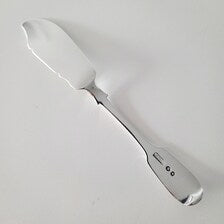 Savage Lyman & Co Montreal Sterling Silver Butter Knife, Bright-Cut Engraving, ca.1850s Canadian Antique  No.SS110