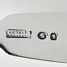 Savage Lyman & Co Montreal Sterling Silver Butter Knife, Bright-Cut Engraving, ca.1850s Canadian Antique  No.SS110