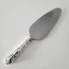 Birks Sterling Silver Handle Cake Server with Stainless Blade, Ornate Rococo Pattern, Canadian Antique  No.SS112