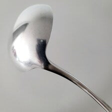 Victorian 1896 Large Sterling Silver Soup Ladle, Martin Hall & Co. Sheffield, Heavy 283g Antique Tableware ,length:33.7cm  No.SS112