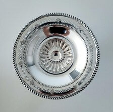 Birks Sterling Silver Pedestal Dish, Pierced Floral Pattern, Rope Edge, 18.8 cm, c.1930s–1940s, No. SS115