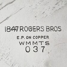 Vintage 1847 Rogers Brothers Copper Plated Silver 5 Piece Tea and Coffee Service - Teapot, Coffeepot, Sugar, Creamer (35cm Tray)  No.DS056
