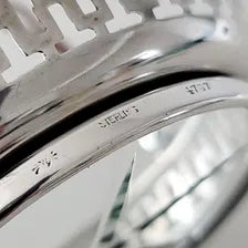 Watson Sterling Silver Basket with Cut Glass, Pierced Design, 1910s Bonbon Dish -86g,Diameter 10.5cm No:SS113