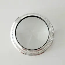 Watson Sterling Silver Basket with Cut Glass, Pierced Design, 1910s Bonbon Dish -86g,Diameter 10.5cm No:SS113