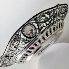 Antique German 800 Silver Dish, Hanau c.1890, Neresheimer, Repoussé Cherub & Pierced Rococo Design, 333g No.SS121