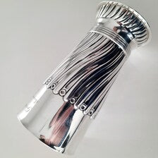 London 1886 Antique Sterling Silver Presentation Cup, 263g,C.S. Harris & Sons, Victorian Spiral-Fluted Goblet, Queen Victoria Mark. No.SS122