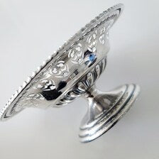 Birks Sterling Silver Pedestal Compote Dish, Pierced Floral Border, Pattern No.62/15, c.1940s – 176g, 16.7cm No.SS116