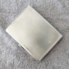 1926 London Sterling Silver Cigarette Case, Engine-Turned Pattern, Gilded Interior, S.J.P Maker, 88g Art Deco English Silver  No.SS118