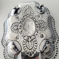 Victorian Silver Plated Basket by Barker Brothers & George Stockwell, Pierced Rococo Swing Handle Dish, England c.1890  No.DS060