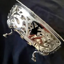 Rare T.S.P Sterling Silver Pierced Footed Bowl – 270g Canadian Solid Silver by Toronto Silver Plate Co. c.1885–1915  No.SS128