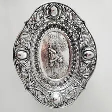Antique German 800 Silver Dish, Hanau c.1890, Neresheimer, Repoussé Cherub & Pierced Rococo Design, 333g No.SS121