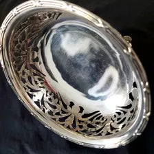 Rare T.S.P Sterling Silver Pierced Footed Bowl – 270g Canadian Solid Silver by Toronto Silver Plate Co. c.1885–1915  No.SS128