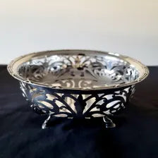 Rare T.S.P Sterling Silver Pierced Footed Bowl – 270g Canadian Solid Silver by Toronto Silver Plate Co. c.1885–1915  No.SS128